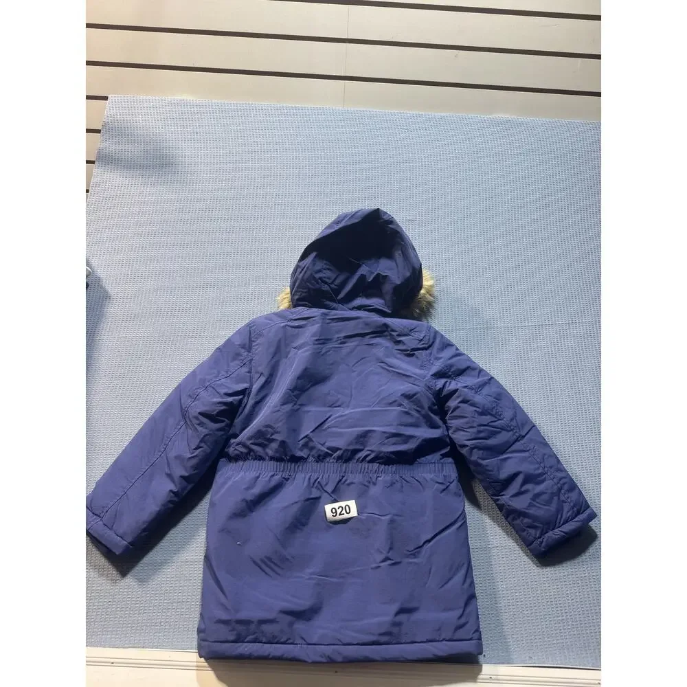 The Children's Place‎ Boys Sherpa Lined Hooded Parka Jacket Sz M Blue Brand New
